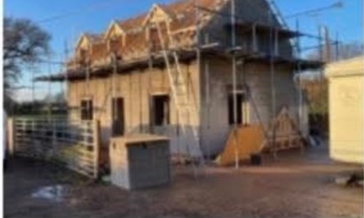 New build under scaffold